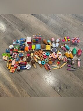 Our Generation OG Ice Cream Truck Doll Mini Food 110 Piece Accessories Bundle